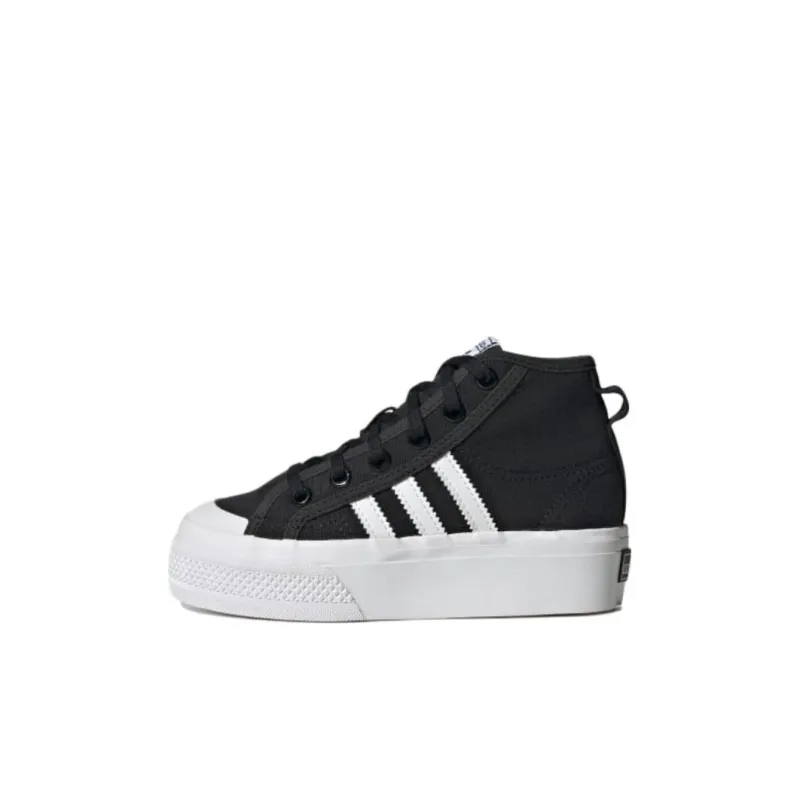 Nizza Adidas Originals Platform Mid J 'Black Black'-0