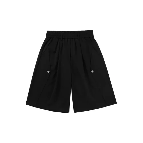 PCLP 2023 Spring Summer Broken Mirror Casual Shorts Unisex Black