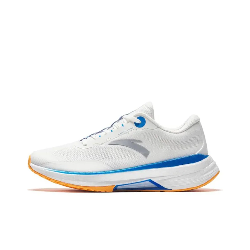 Anta Anti-Slip Wear-Resistant Low-Top Nitrogen Technology Running Shoes Men's White-0