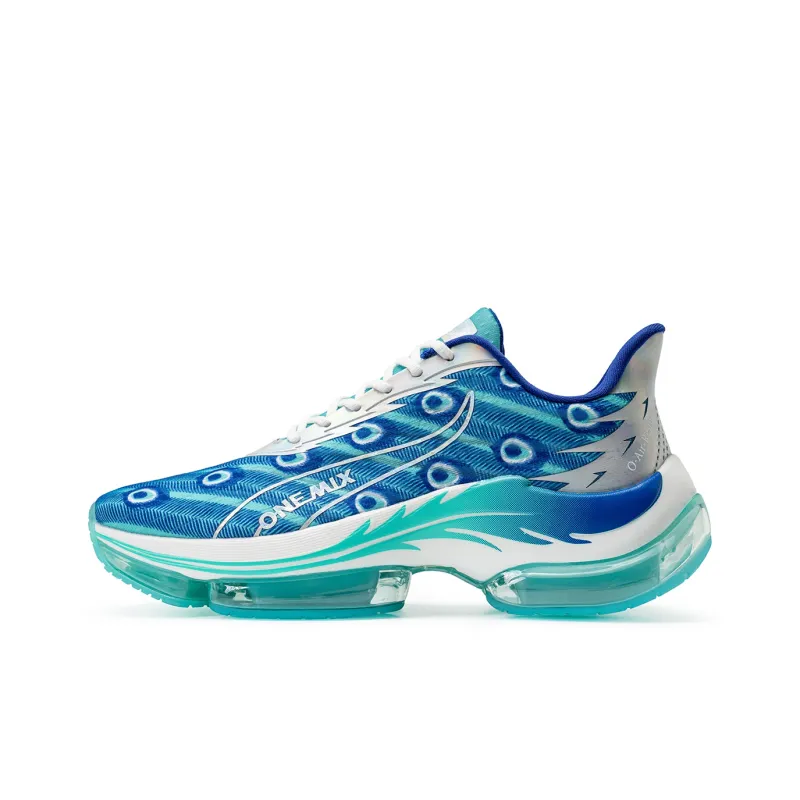 ONEMIX Fire Phoenix Low Top Running Shoes Unisex Peacock Blue-1