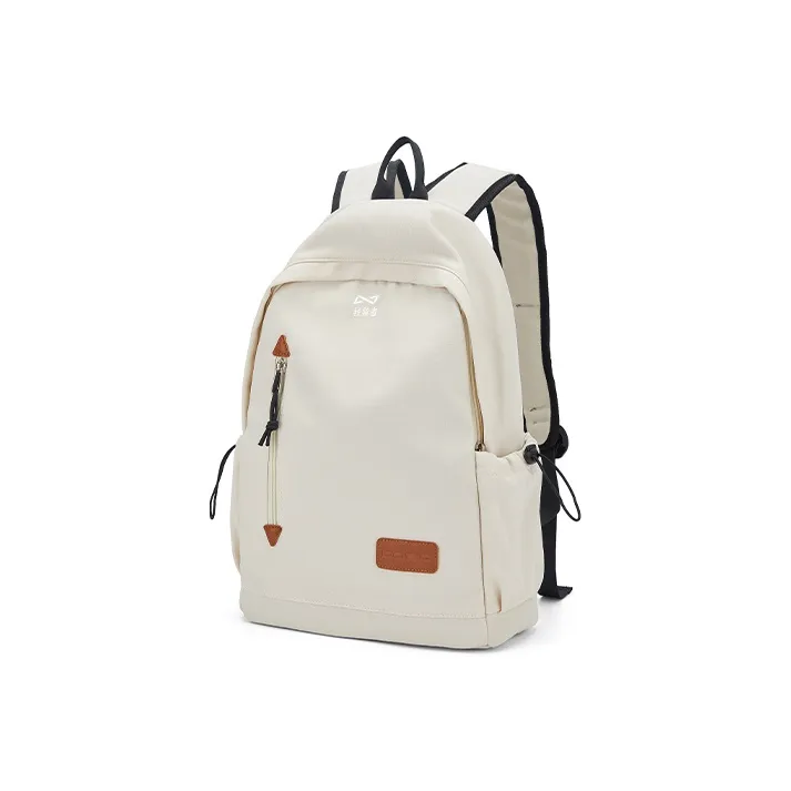 KEYSTREET Fabric Backpack Regular Unisex Ecru/Black-1