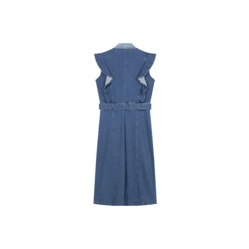 DKNY Sleeveless Dresses Women's Denim Blue-1