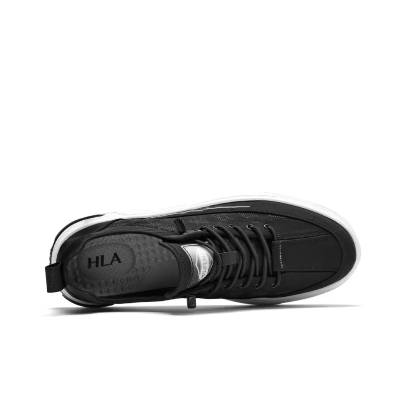 HLA Casual Shoes Men Low Top Black/Gray/Apricot-3