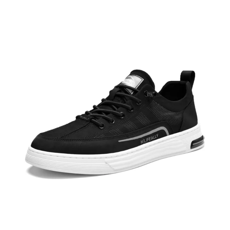 HLA Casual Shoes Men Low Top Black/Gray/Apricot-1