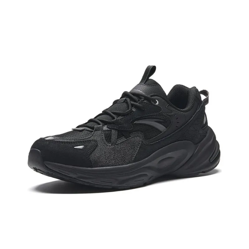 Anta Boundary Exploration Anti Slip Wear Resistant Low Top Running Shoes Men's Black-2