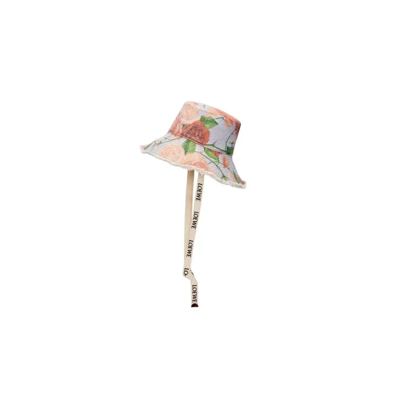 LOEWE Roses Fisherman Frayed Hat-1