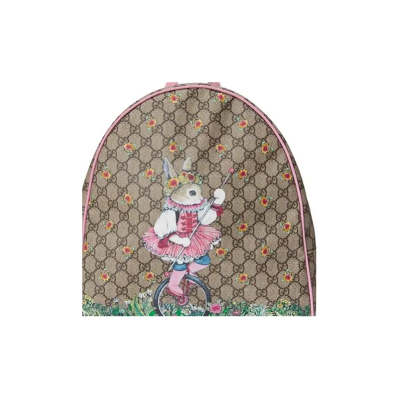 GUCCI Collaboration Canvas Backpack Kids' Ebony/Pink-7