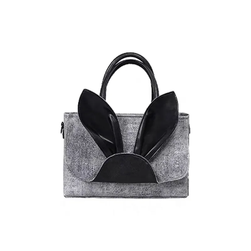 REBIRTH Canvas Rabbit Bag Canvas Bag Handbag Tote Large Size Women's Hi Bunny-0