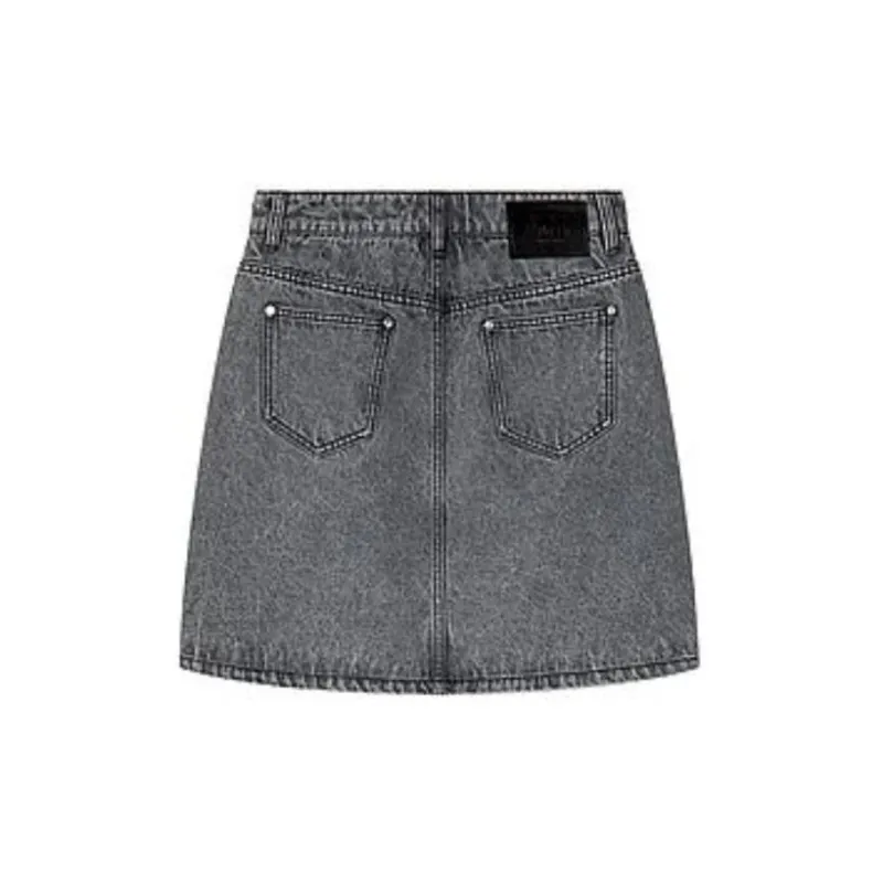 DKNY Denim Short Skirts Women's Dark Gray-1