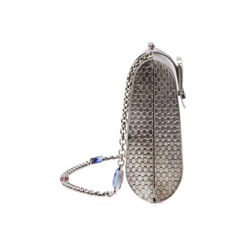 GUCCI Crystal Crossbody Bag Shoulder Bag Women's Silver-3
