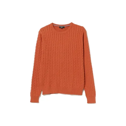 Beams Sweaters Men Orange