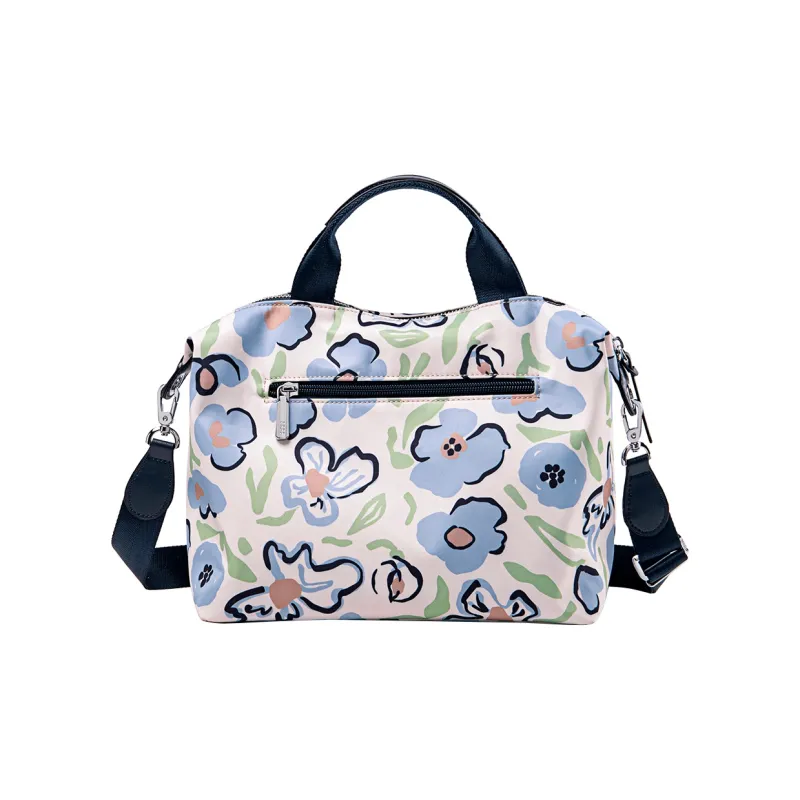 LEFF Fabric Shoulder Bag, Crossbody Bag, Handbag Medium Size Women's Artistic Floral/Blue Floral-3