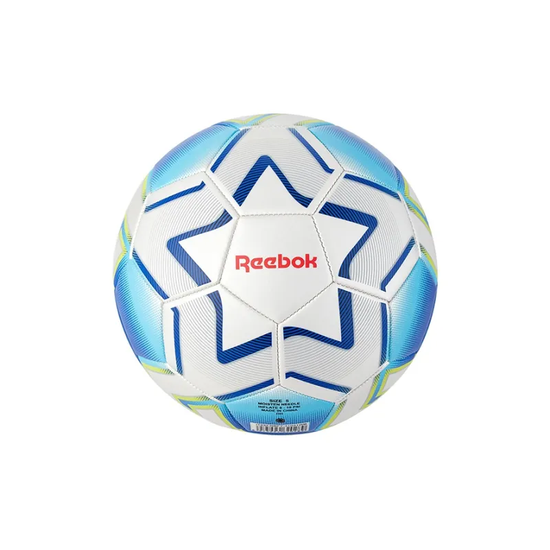 Reebok Size 5 Ball Soccer PVC Machine Stitched Soccer Ball Unisex Blue White-2