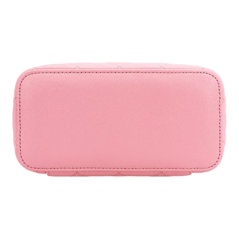CHANEL 22c Early Spring Caviar Leather One Shoulder Handbag, Crossbody Bag Women's Pink-3