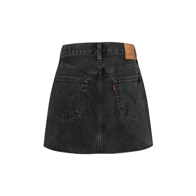 Levis Logo patch Short Denim Skirt-1