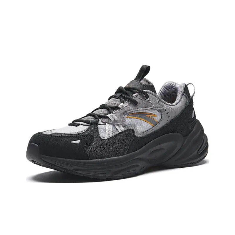 Anta Sea Explorer Cushioning Anti Slip And Wear Resistant Low Top Running Shoes Men's Black Gray-1