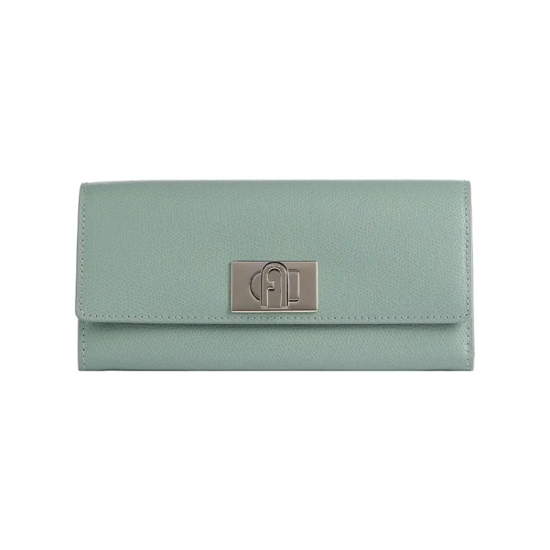 Furla 1927 Collection Leather Wallet Women's Green-0