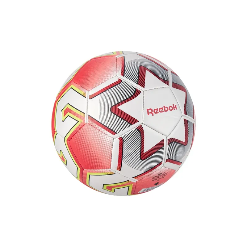 Reebok Size 5 Ball Soccer PVC Machine Stitched Soccer Ball Unisex White Red-3