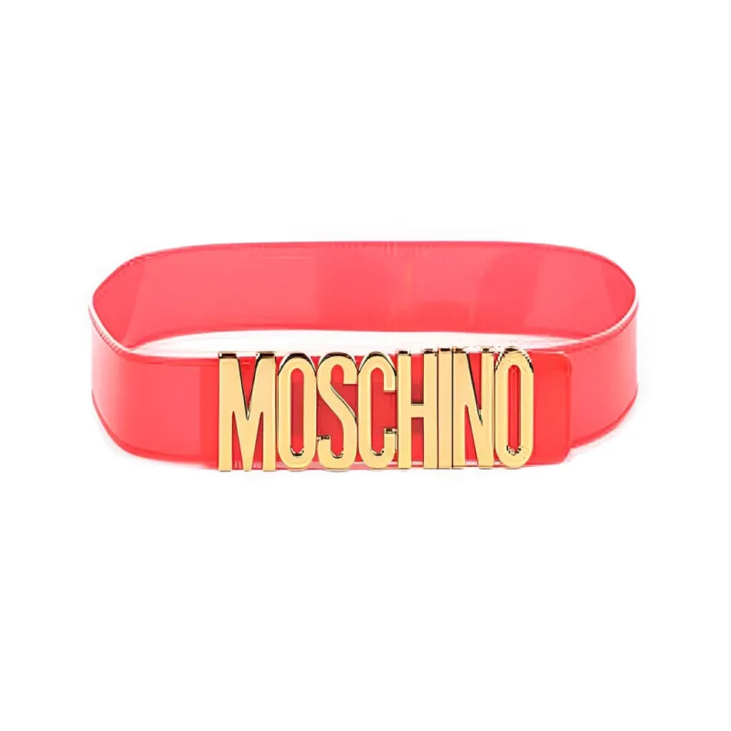 MOSCHINO Leather Belts Women's Red-0