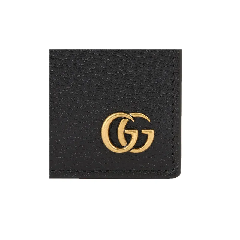 GUCCI Marmont Leather Wallet Men's Black-4