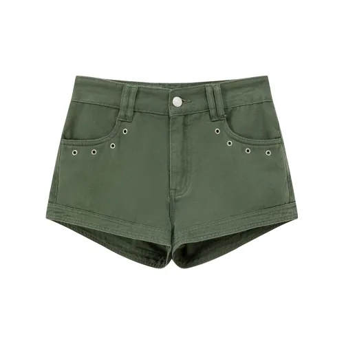 CHUU Denim Shorts Women's Army Green