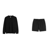 Black (Sweatshirts+Shorts)