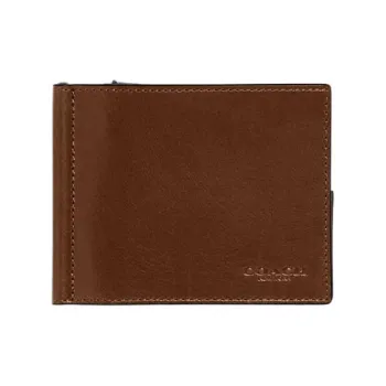 COACH Cow Leather Wallet Men's Dark Brown