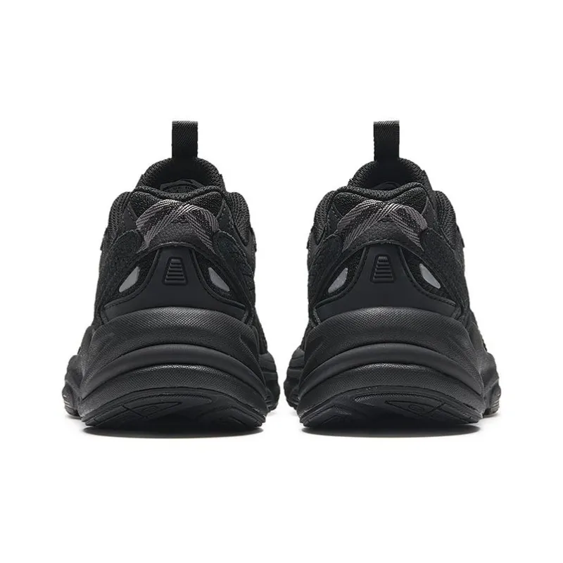Anta Cushioning Slip Resistant And Abrasion Resistant Low Top Running Shoes Women's Black-3