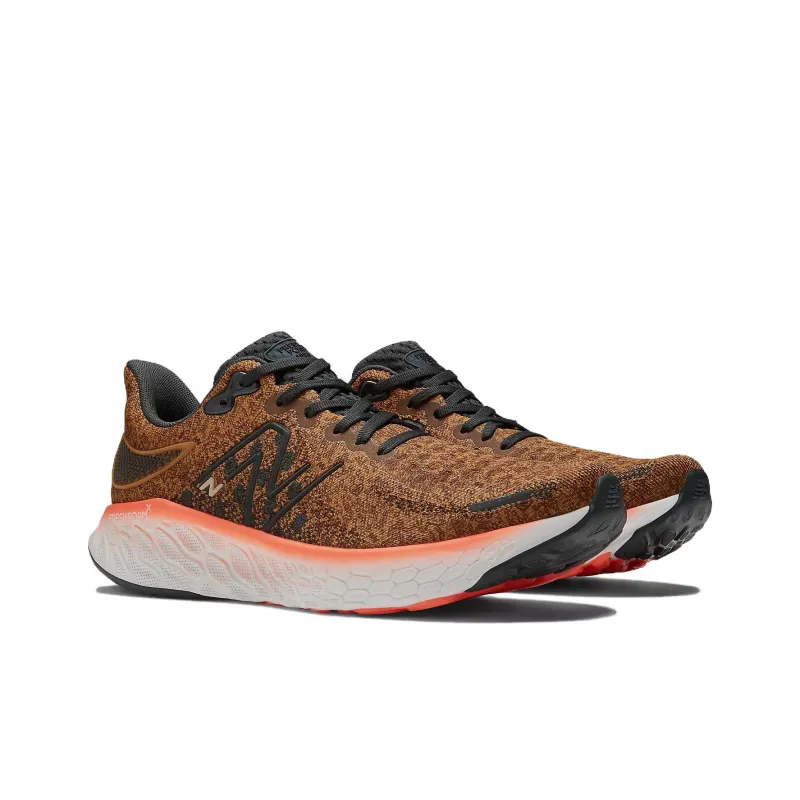 New Balance NB Fresh Foam X 1080v12 Find Your Start Cushioning Slip Resistant Low Top Running Shoes Men's Orange Black-2