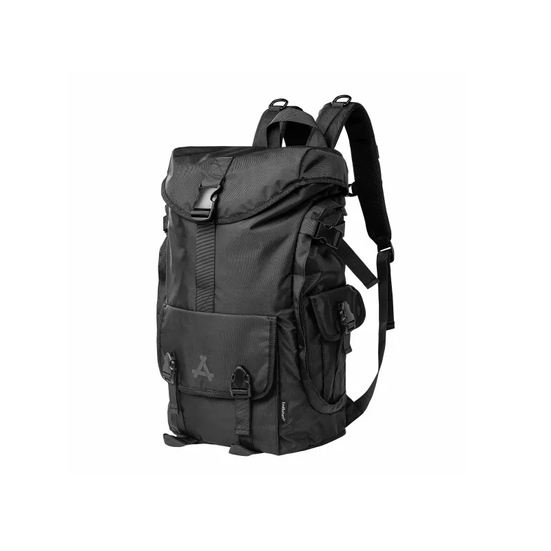 KONADCT Oxford/PU 17 Inch Backpack Large Size Unisex Black/Monogram-1