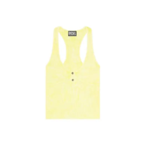 DIESEL Tank Tops Women's Fluorescent Yellow