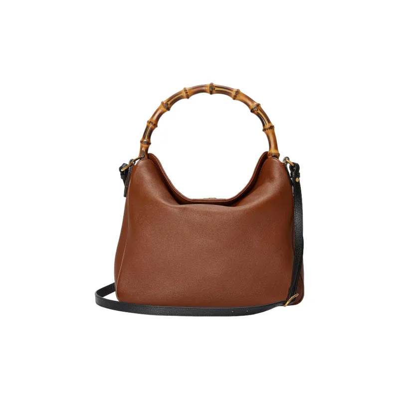 GUCCI Diana Leather Portable Crossbody Bag Shoulder Bag Large Size Women's Brown-4