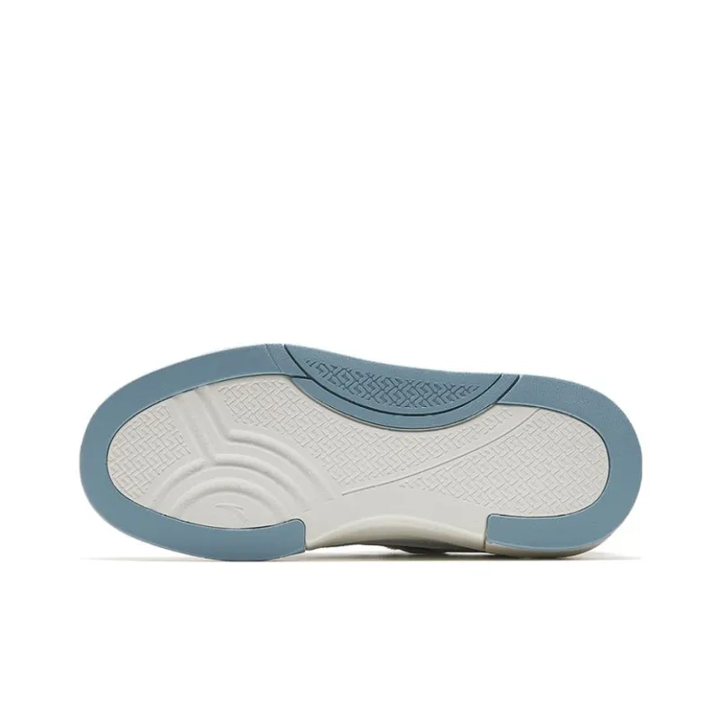 Anta Street Play LITE Anti Slip And Wear Resistant Lightweight Low Top Skateboard Shoes Women's White Gray Blue-4