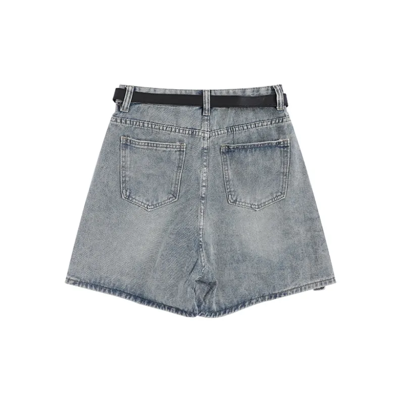 MINCOCROSEPEPPAR Denim Shorts Women's Blue Pants-1