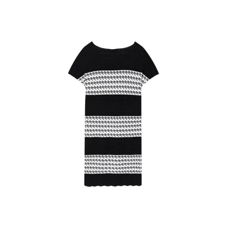 DKNY Short Sleeved Dresses Women's Black & Multicolor-1