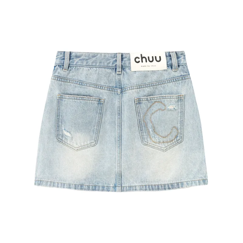 CHUU Denim Short Skirts Women's Denim Blue-1