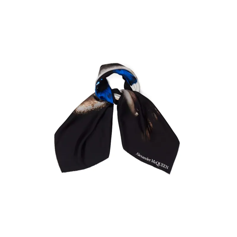 Alexander McQueen Eye-Printed Finished Edge Scarf-0