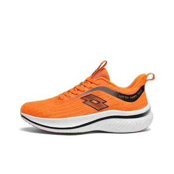 LOTTO Infinity Cushioned Wear Resistant Slip Resistant Low Top Carbon Plate Running Shoes Men's Orange Red