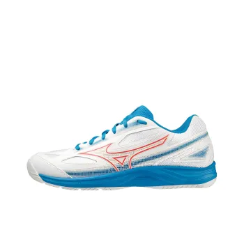 Mizuno Blast Shock Absorbers With Slip Resistant Features Low Top Tennis Shoes Unisex White Blue