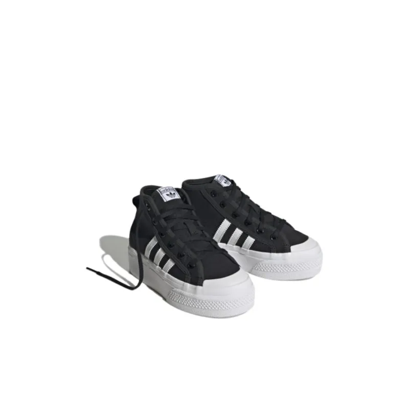 Nizza Adidas Originals Platform Mid J 'Black Black'-2