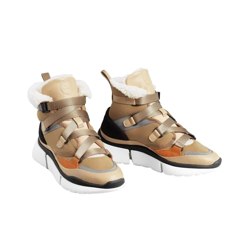 Chloe Warm High Top Casual Shoes Women's Brown-2