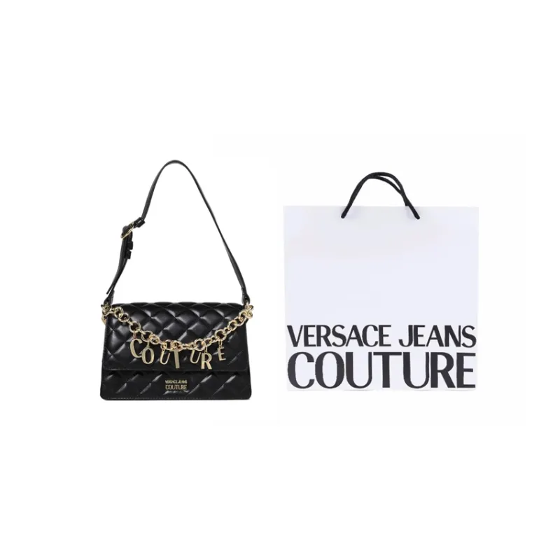 VERSACE JEANS COUTURE Polyester Portable One Shoulder Bag Women's Black-7