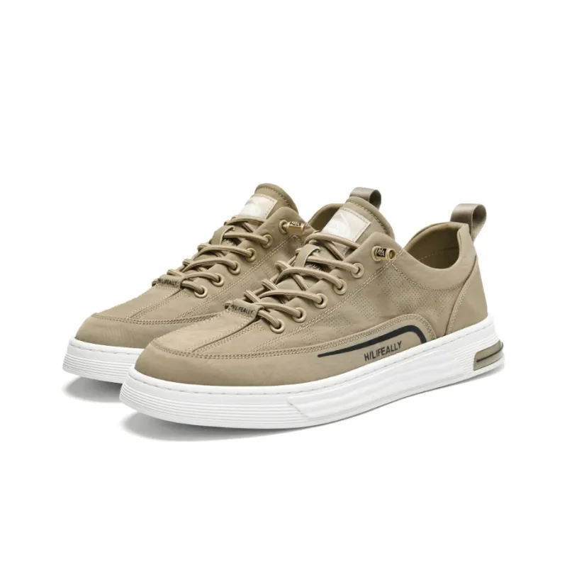 HLA Casual Shoes Men Low Top Black/Gray/Apricot-20