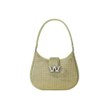 Alexander Wang W Legacy Crystal Satin Handbag Shoulder Bag Women's Gold