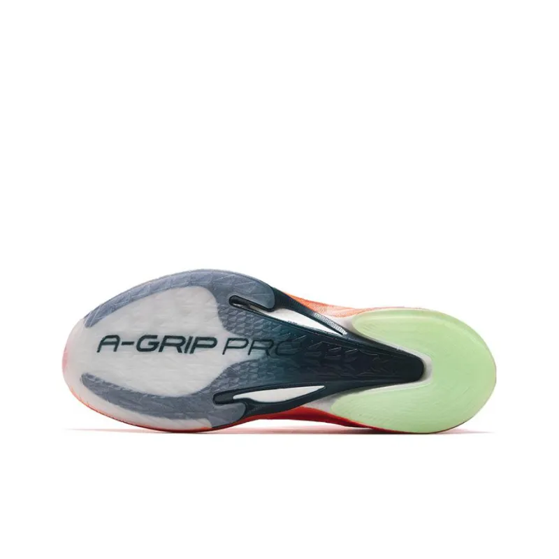 Anta Mach Pro Anti Slip Wear Resistant Low Top Running Shoes Men's Orange Yellow-4