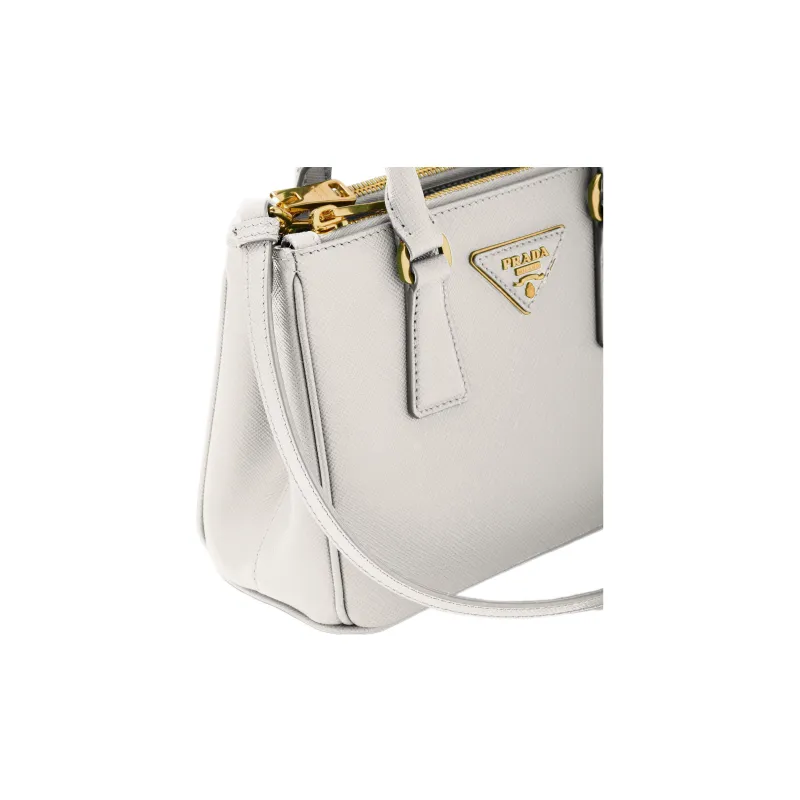 PRADA Galleria Killer Bag Leather Shoulder Bag Crossbody Bag Handbag Mini Women's White-3