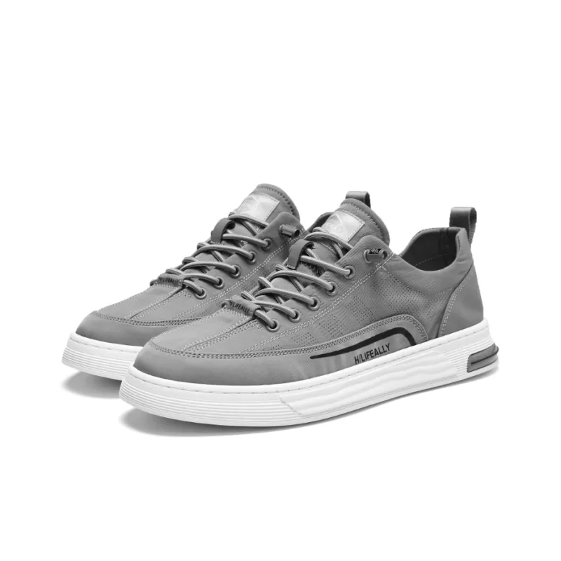 HLA Casual Shoes Men Low Top Black/Gray/Apricot-11