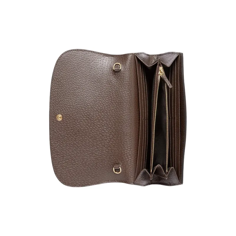 GUCCI Blondie Canvas With Leather Shoulder Bag Crossbody Bag Wallets Regular Women's Beige And Ebony-6
