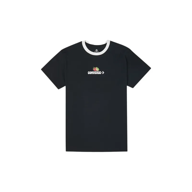 Converse Drop Shoulder Sleeve T Shirt Women's Black-1