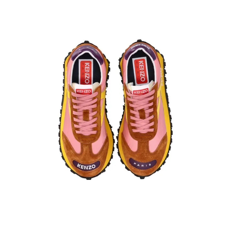 KENZO Takayama Kenji Slip-Resistant Low-Top Sports Casual Shoes Women's Pink Brown Yellow-3